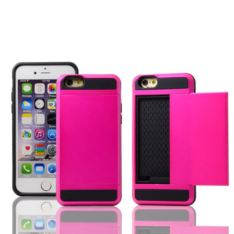 Forfærde familie generøsitet Pink cover med plads til kreditkort til iPhone 6, 6S - Trendseller.dk